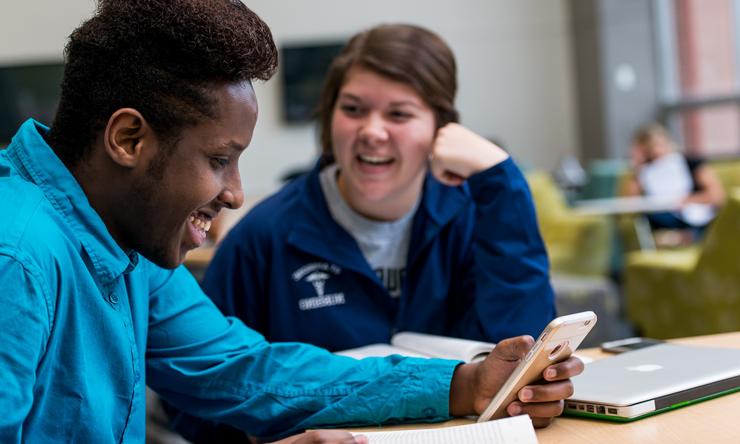 students studying